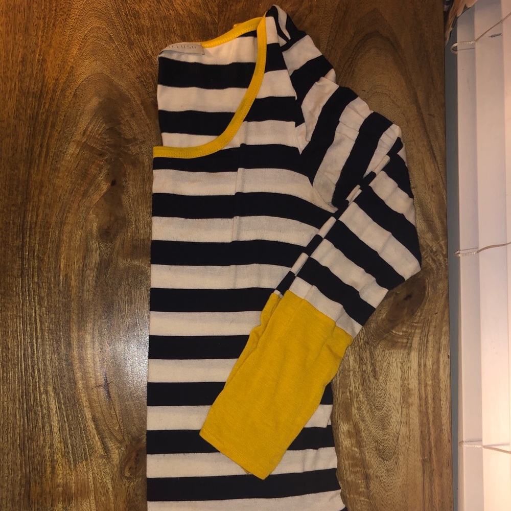 Stripped tunic with button detail